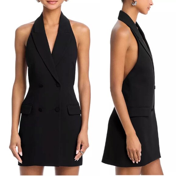 NWT BARDOT Freya Vest Mini Dress in Black Size US 8 - Picture 2 of 10